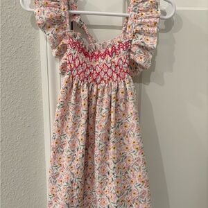 Zara smocked print floral dress